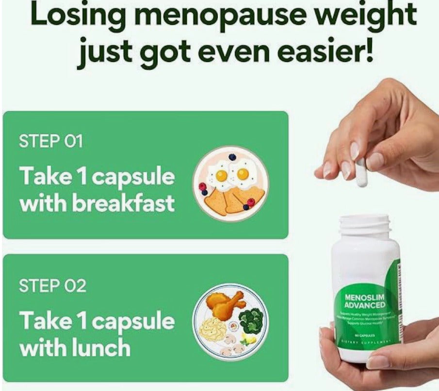 Weight Loss For Women (Menoslim Advanced) - 60 Capsules - Organic and Natural